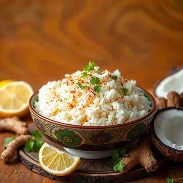 Ginger Coconut Rice - Easy Kenyan Wali wa Nazi Recipe
